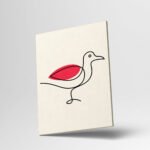 One Continuous Line drawing of Cute Bird Canvas Wall Art