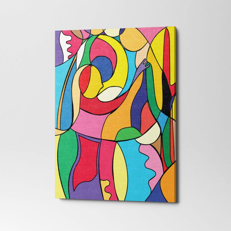 Abstract Colorful Modern Painting Canvas Wall Art - Image 3