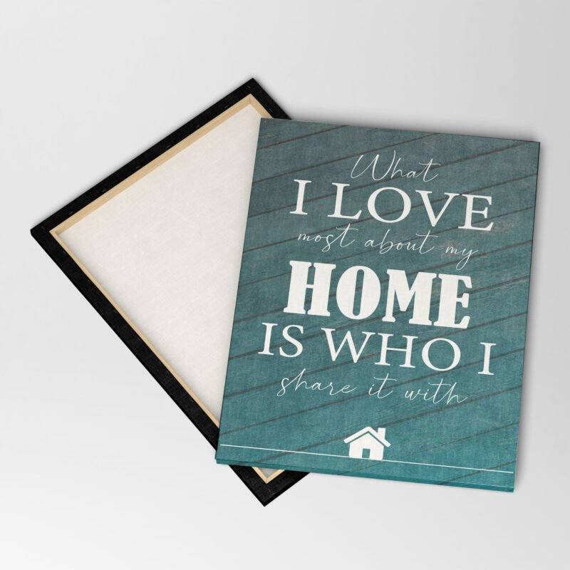 'What I love most about my Home' Quote Canvas Wall Art - Image 4