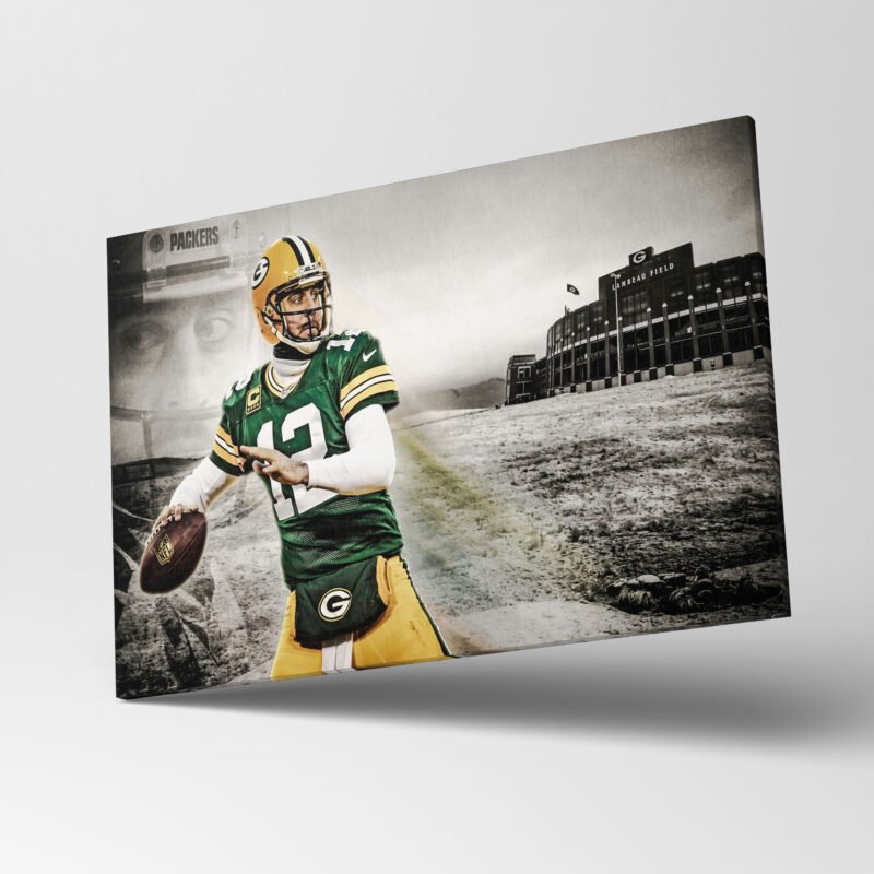 Green Bay Packers RETRO Canvas Wall Art - Image 3