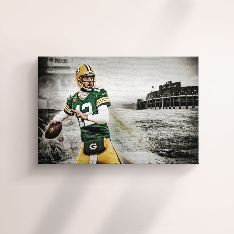 Green Bay Packers RETRO Canvas Wall Art - Image 2