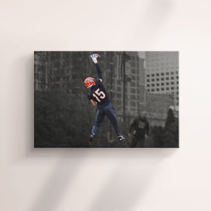 American Football Cincinnati Bengals  High jump Canvas Wall Art - Image 2