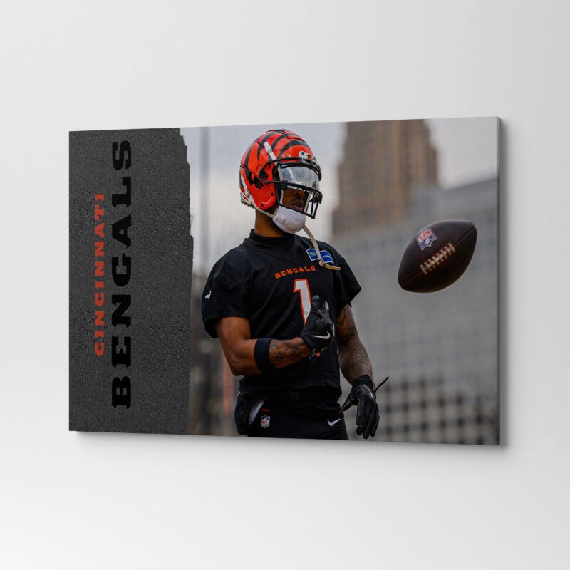 American Football Cincinnati Bengals iconic  Canvas Wall Art - Image 3