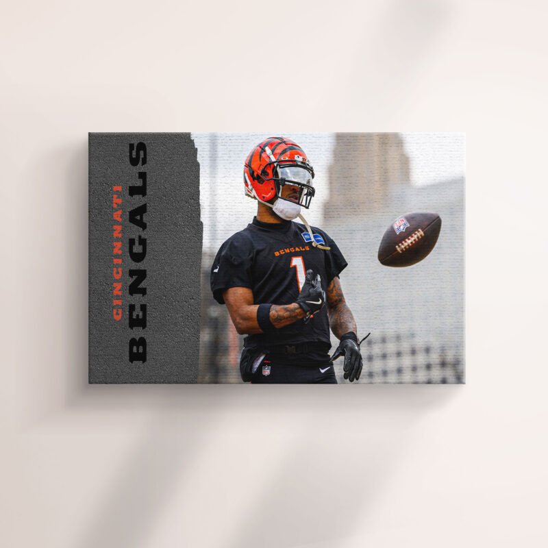 American Football Cincinnati Bengals iconic  Canvas Wall Art - Image 2