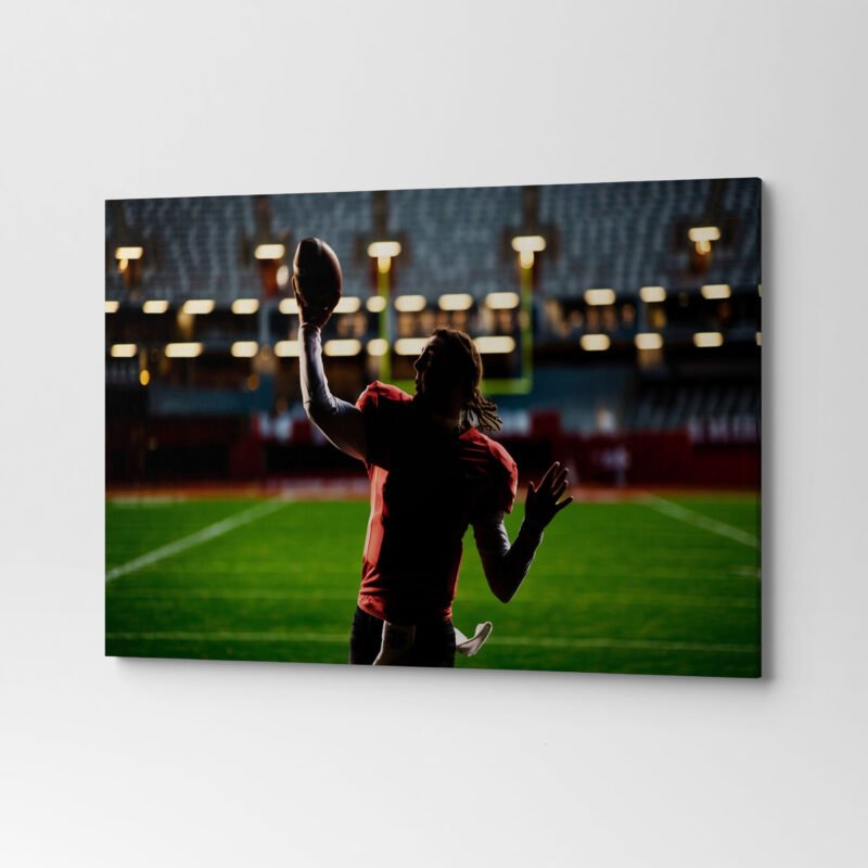 American Football Cinematic Short Canvas Wall Art - Image 3