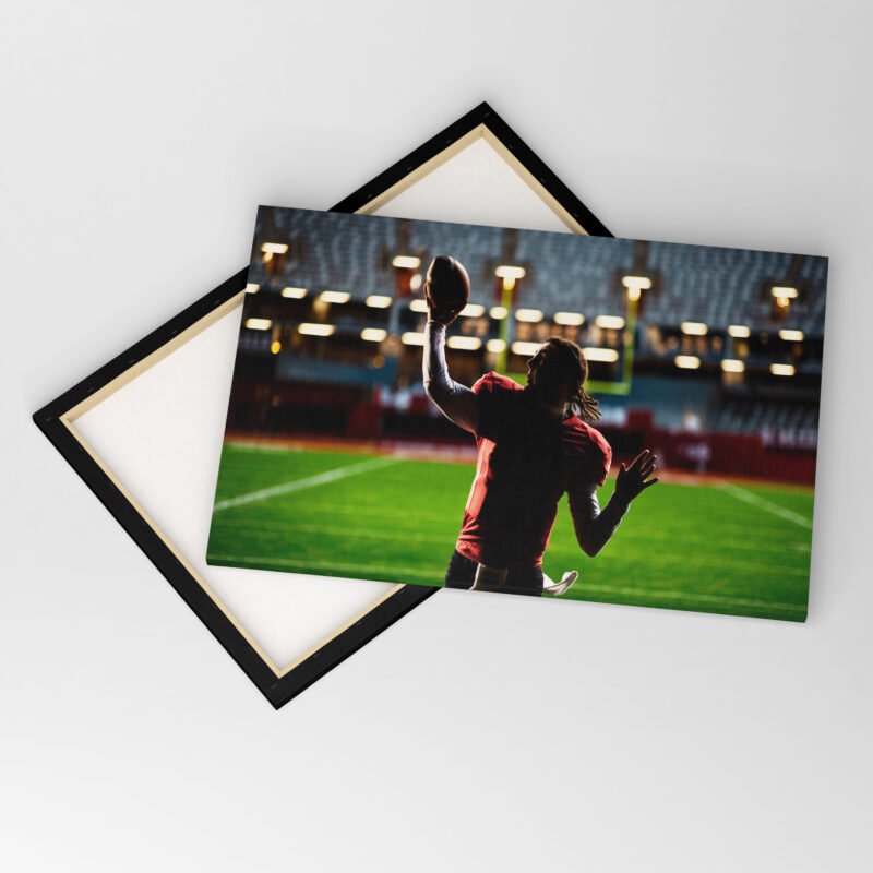 American Football Cinematic Short Canvas Wall Art - Image 4