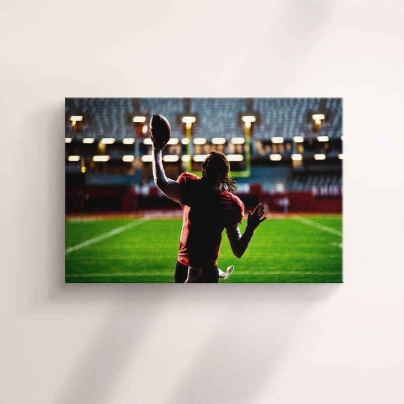 American Football Cinematic Short Canvas Wall Art - Image 2