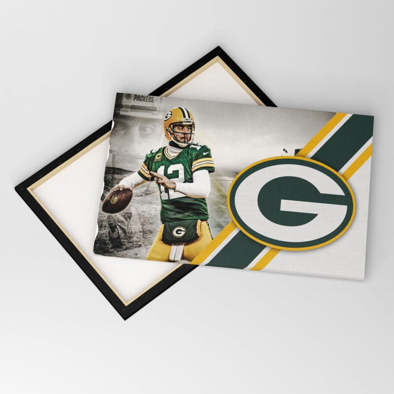 Green Bay Packers RETRO With LOGO Canvas Wall Art - Image 3