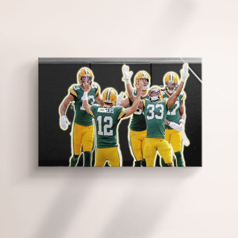 American Football TEAM CELEBRATION Canvas Wall Art - Image 2