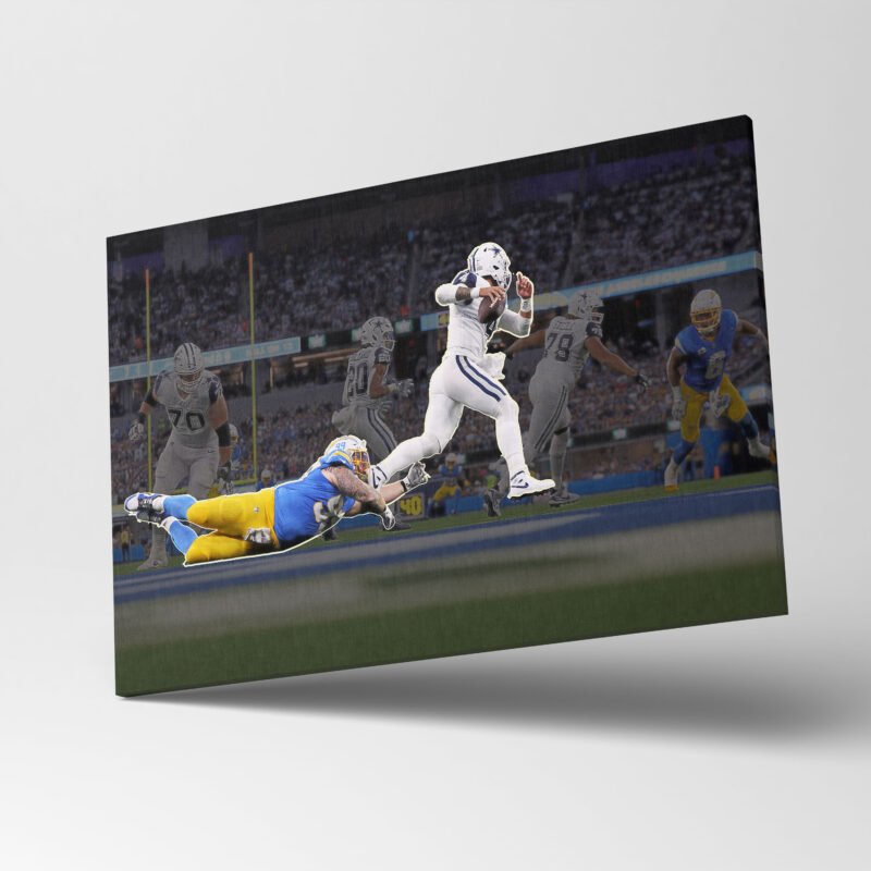 American Football Dak Prescott RUNS Canvas Wall Art - Image 2