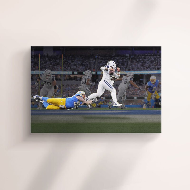 American Football Dak Prescott RUNS Canvas Wall Art - Image 4