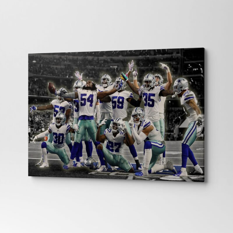 American Football Dallas Cowboys Winning Pose Canvas Wall Art