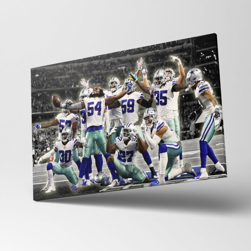 American Football Dallas Cowboys Winning Pose Canvas Wall Art - Image 3