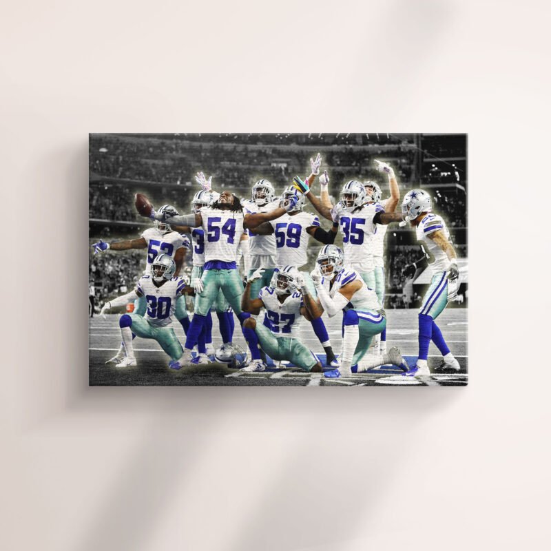 American Football Dallas Cowboys Winning Pose Canvas Wall Art - Image 2