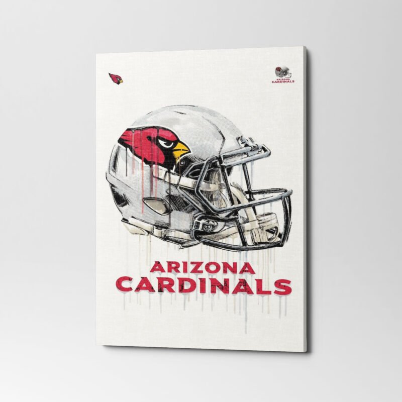 American Football Arizona  Cardinals HelmetsTrending Canvas Wall Art - Image 3