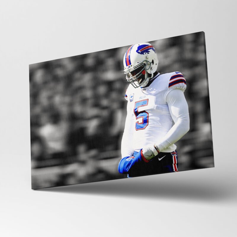 American Football Tyrod Taylor Canvas Wall Art - Image 3