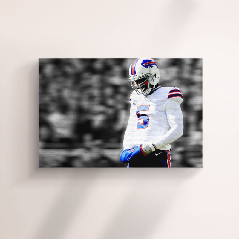 American Football Tyrod Taylor Canvas Wall Art - Image 2