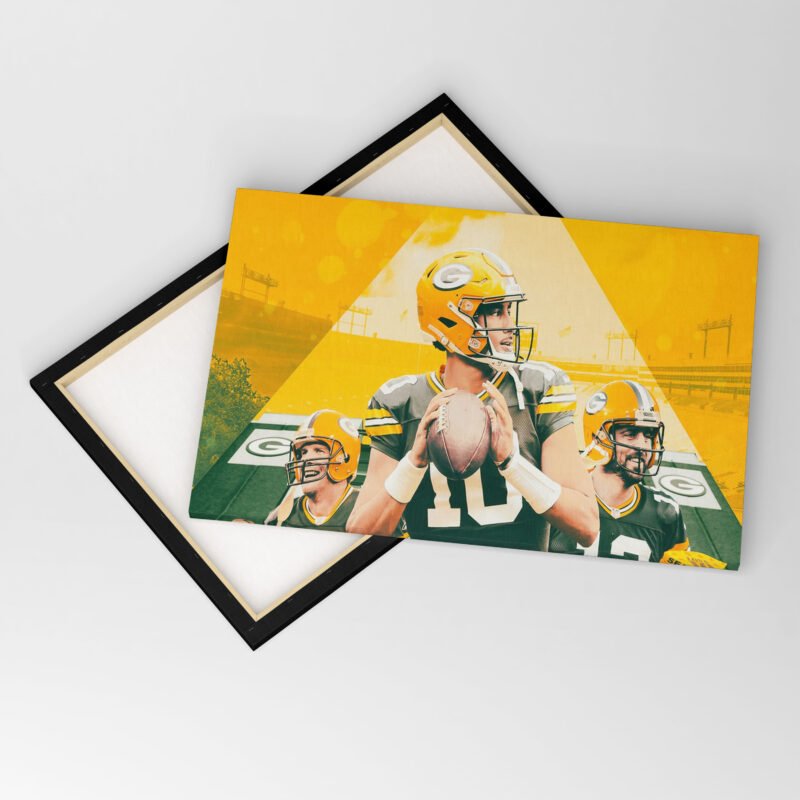 Green Bay Packers Yellow Theme Canvas Wall Art - Image 4