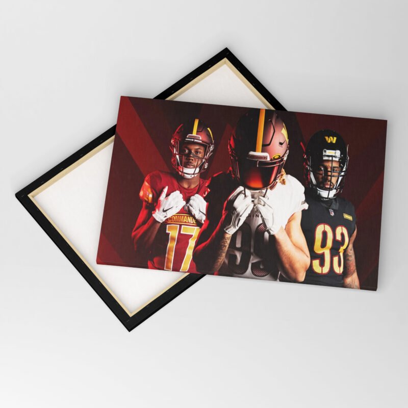 Washington Commanders Trio Canvas Wall Art - Image 3