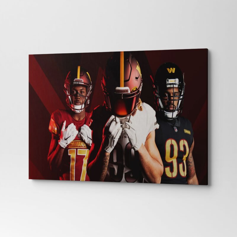 Washington Commanders Trio Canvas Wall Art - Image 4