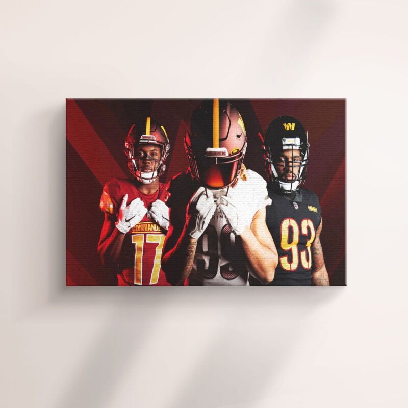 Washington Commanders Trio Canvas Wall Art - Image 2