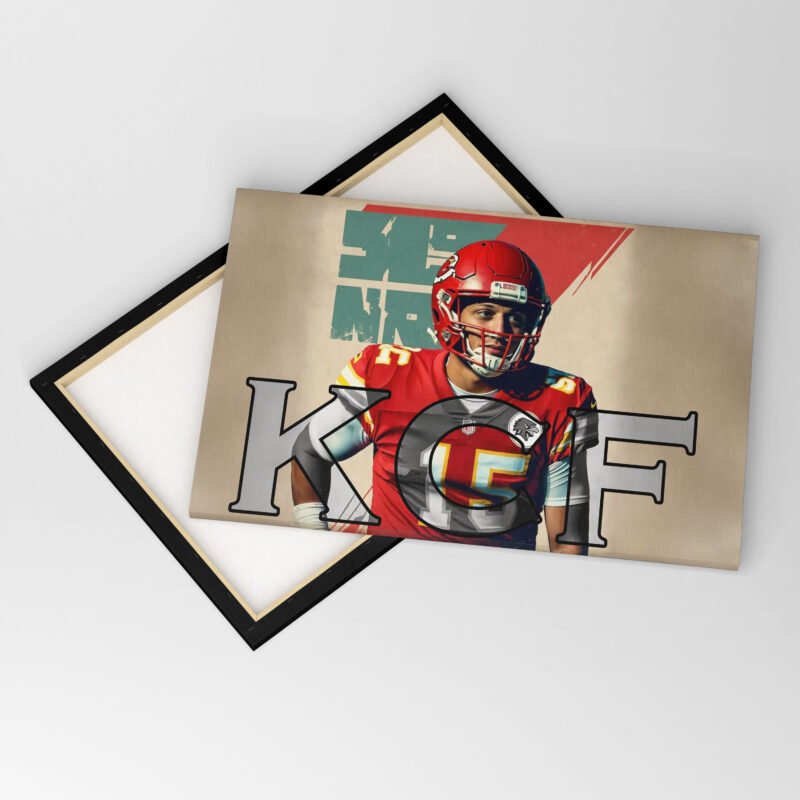 American Football The Mahomes Effect In Abstract  Canvas Wall Art - Image 3