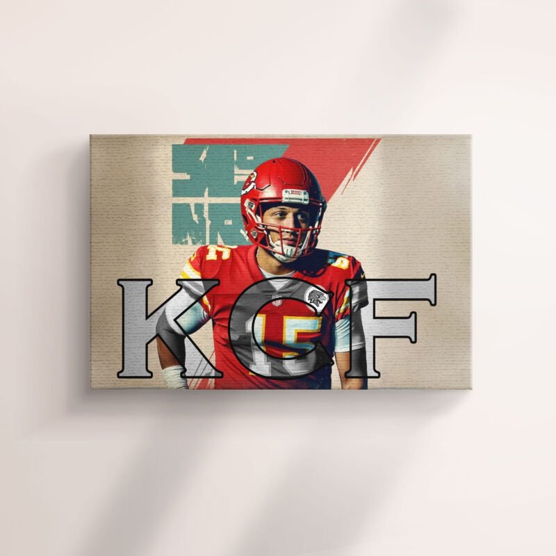 American Football The Mahomes Effect In Abstract  Canvas Wall Art - Image 2