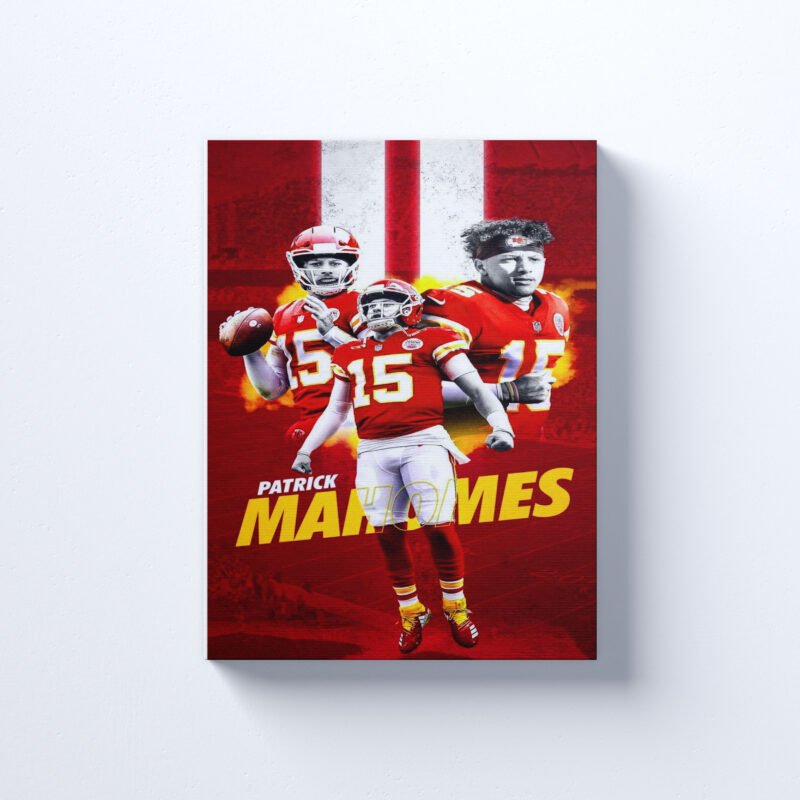 American Football Mahomes Highlight  Canvas Wall Art - Image 3