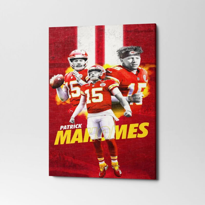 American Football Mahomes Highlight  Canvas Wall Art - Image 2