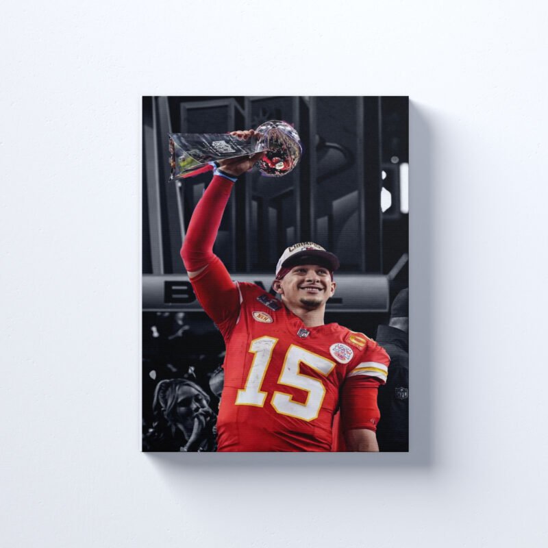 American Football Mahomes MVP Of Match Canvas Wall Art - Image 4