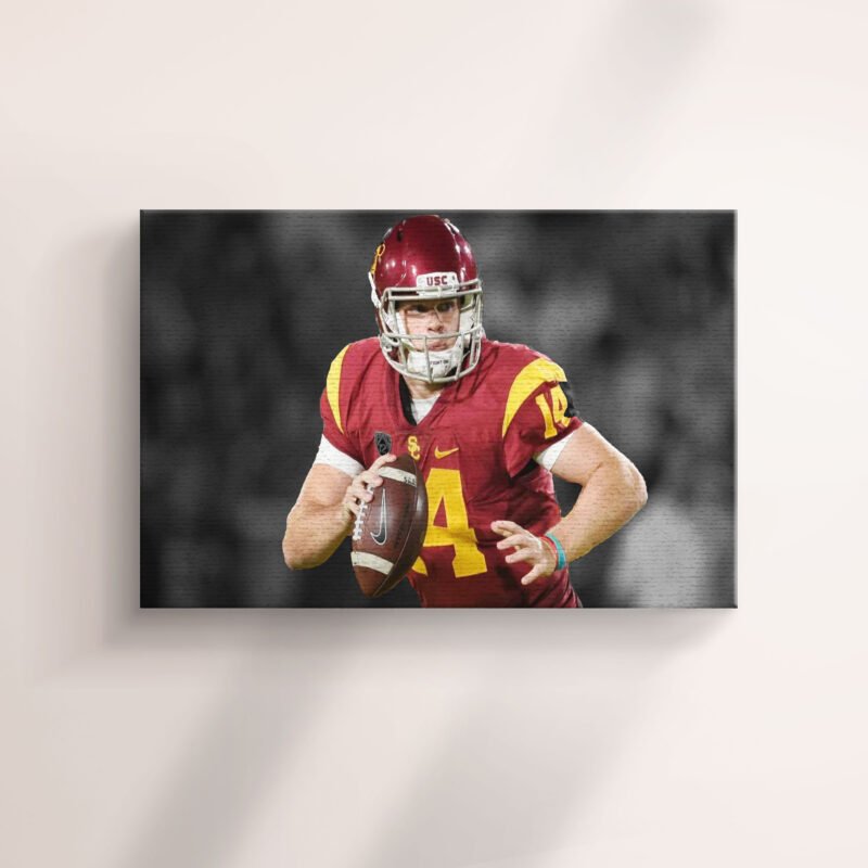 Washington Commanders Sam Darnold  Classic Canvas Wall Art - Image 3