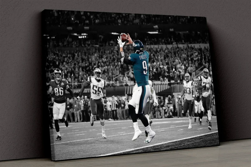 Nick Foles Philadelphia Eagles Super Bowl LII TD Catch - Canvas Wall Art - Image 3